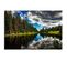 Tableau Bois Lac Forestier 80 X 60 Cm Bleu