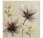 Tableau Bois Fleurs 7 40 X 40 Cm Beige