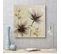 Tableau Bois Fleurs 7 80 X 80 Cm Beige