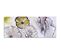 Tableau Bois Fleurs - Abstraction - Panorama 140 X 45 Cm Blanc