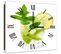 Horloge Murale Élégante Cocktail Mojito Design Fruité 40 X 40 Cm Vert
