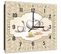 Horloge Murale Décor Thé Et Pâtisseries Pour Cuisine Vintage 50 X 50 Cm Beige