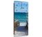 Horloge Murale Paysage De Plage Pittoresque Et Relaxant 40 X 118 Cm Bleu