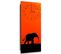 Horloge Murale Design Silhouette Éléphant Ambiance Orange 30 X 90 Cm Orange