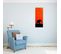 Horloge Murale Design Silhouette Éléphant Ambiance Orange 30 X 90 Cm Orange