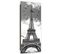 Horloge Murale Design Tour Eiffel En Monochrome 40 X 118 Cm Noir