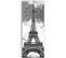 Horloge Murale Design Tour Eiffel En Monochrome 40 X 118 Cm Noir