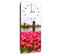 Horloge Paysage Des Pays-bas Avec Tulipes Écarlates 30 X 90 Cm Rouge