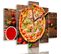 Tableau Pizza Avec Roquette 250 X 120 Cm Marron