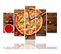 Tableau Pizza Avec Roquette 250 X 120 Cm Marron