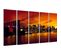 Tableau Pont De Brooklyn, Manhattan Au Coucher Du Soleil 100 X 70 Cm Orange