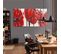 Tableau Fleurs Rouges 200 X 100 Cm Rouge