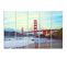 Tableau Le Pont Du Golden Gate 100 X 70 Cm Rouge
