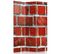 Paravent Design Imitation Mur De Briques Rouge Pour Intérieur 110 X 150 Cm - 1 Face Déco Rouge