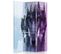 Paravent Design Loup Et Forêt Violet - Déco Tendance 110 X 150 Cm - 1 Face Déco Violet