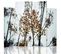 Paravent Design Arbres Fruitiers - Séparateur Esthétique 180 X 180 Cm - 1 Face Déco Blanc