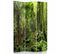 Paravent Jungle Tropical Décoratif 3 Panneaux Design 110 X 180 Cm - 2 Faces R° V° Vert