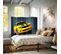 Paravent Design Voiture Jaune Moderne Pour Intérieur 180 X 180 Cm - 2 Faces R° V° Jaune