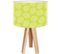 Lampe De Chevet Bois Vert 30x30x45cm