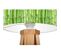 Lampe De Chevet Bois Vert 30x30x45cm