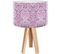 Lampe De Chevet Bois Violet 30x30x45cm