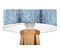 Lampe De Chevet Bois Bleu 30x30x45cm