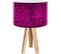 Lampe De Chevet Bois Violet 30x30x45cm