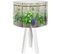 Lampe De Chevet Bois Vert 30x30x45cm