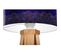 Lampe De Chevet Bois Bleu 30x30x45cm