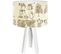 Lampe De Chevet Bois Beige 30x30x45cm