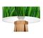 Lampe De Chevet Bois Vert 30x30x45cm