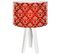 Lampe De Chevet Bois Rouge 30x30x45cm