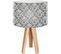 Lampe De Chevet Bois Gris 30x30x45cm