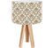 Lampe De Chevet Bois Beige 30x30x45cm