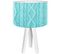 Lampe De Chevet Bois Bleu 30x30x45cm