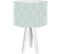 Lampe De Chevet Bois Vert 30x30x45cm