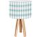 Lampe De Chevet Bois Bleu 30x30x45cm