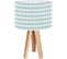 Lampe De Chevet Bois Bleu 30x30x45cm