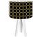 Lampe De Chevet Bois Noir 30x30x45cm