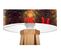 Lampe De Chevet Bois Rouge 30x30x45cm