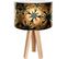 Lampe De Chevet Bois Orange 30x30x45cm