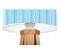 Lampe De Chevet Bois Bleu 30x30x45cm