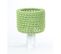 Lampe De Chevet Bois Vert 24x24x35cm