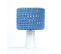 Lampe De Chevet Bois Bleu 24x24x35cm