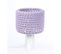 Lampe De Chevet Bois Violet 24x24x35cm