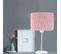 Lampe De Table Bois Rose 24x24x45cm