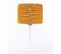 Lampe De Table Bois Orange 24x24x45cm