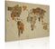 Tableau Carte Du Monde 120 X 80 Cm Beige