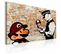 Tableau Mario Bros Sur Briques Banksy 120 X 80 Cm Rouge