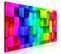Tableau Cubes Colorés Étroits 120 X 40 Cm Multicolore